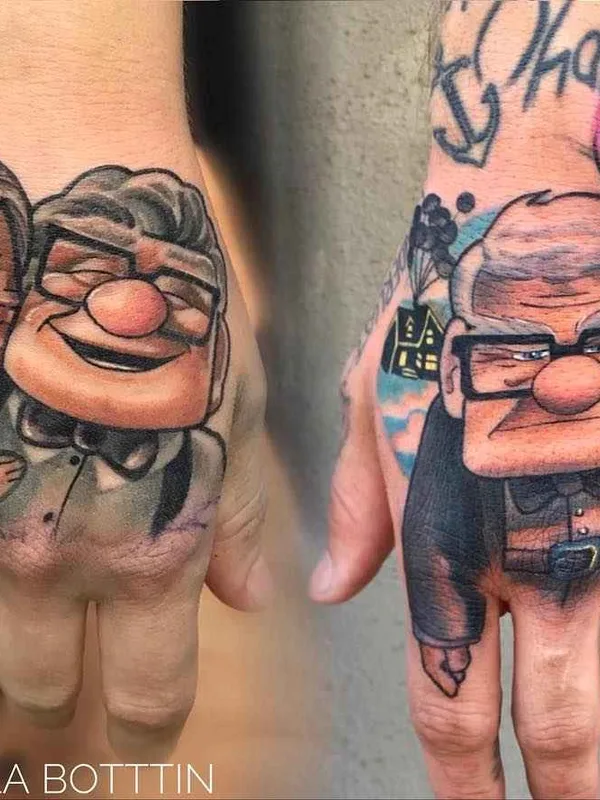 color cartoon tattoo on back of hand #13994 | Tattoo Artist Michela Bottin