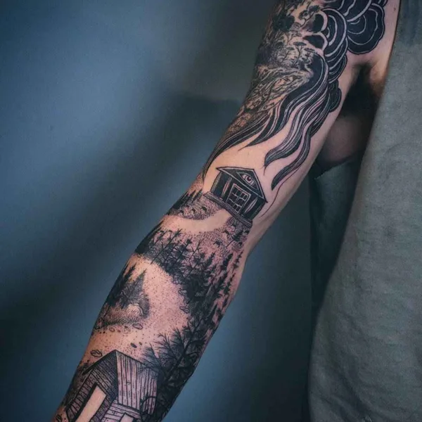 Дотворк tattoo by Noel'le Longhaul (Loone)