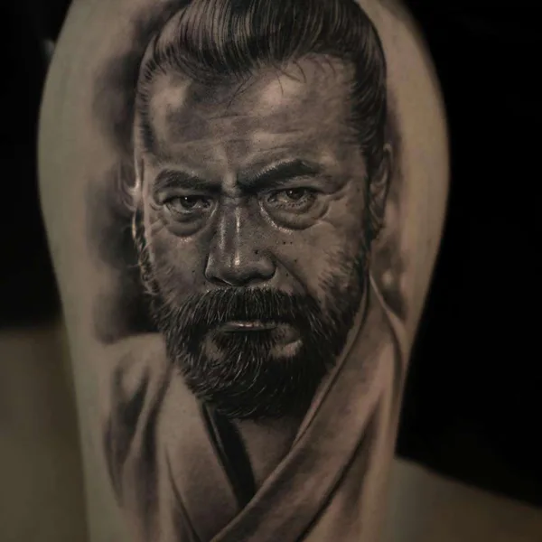 Portrait tattoo by Coreh Lopez in Barcelona