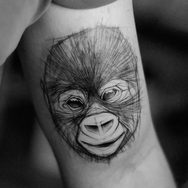 Sketch tattoo by Kamil Mokot in Berlin