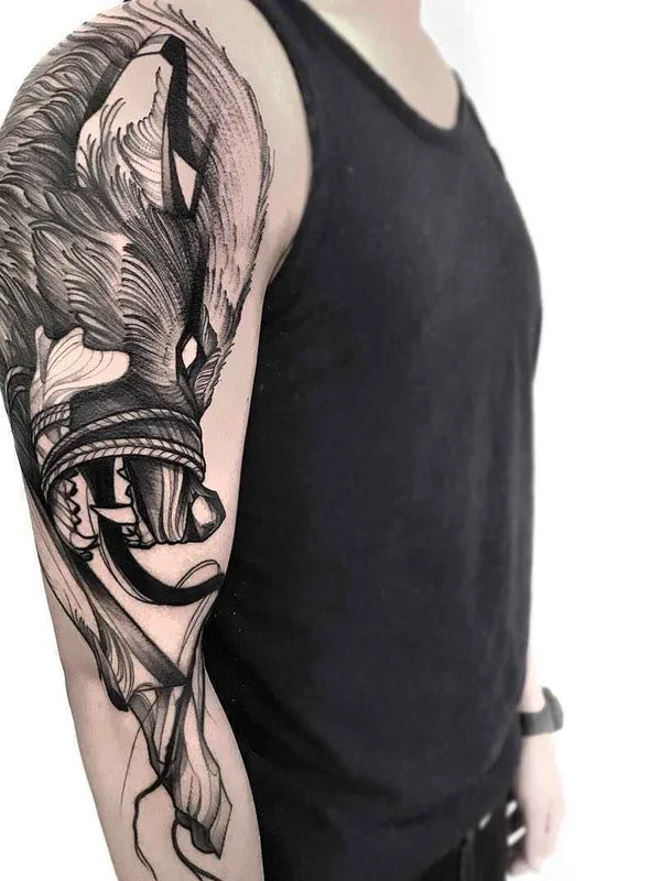 Graphic tattoo by Frank Carrilho