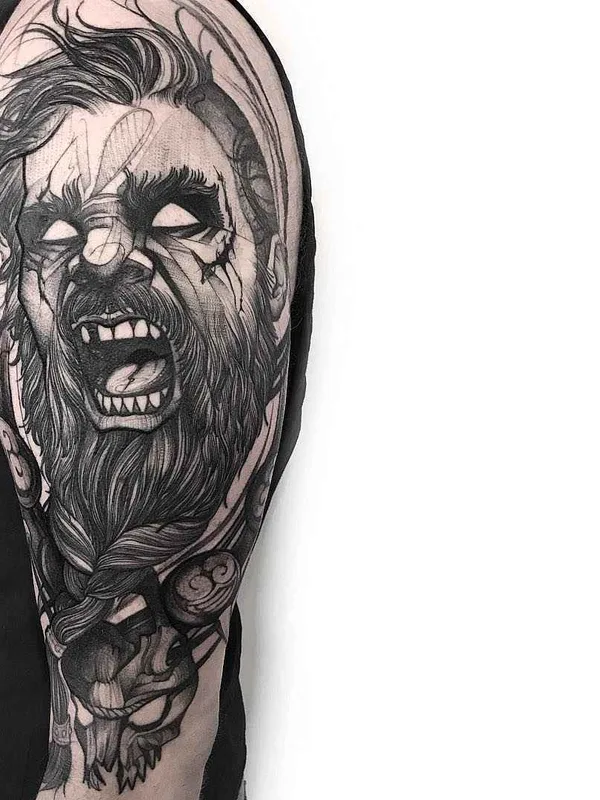 Graphic tattoo by Frank Carrilho