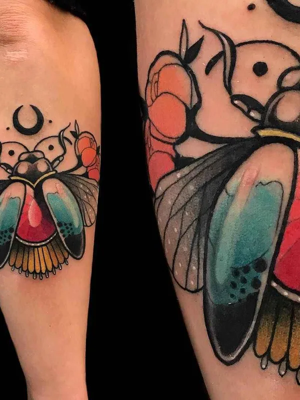 color neo traditional tatouage sur forearm #17487 | Artiste tatoueur Giulia Bongiovanni