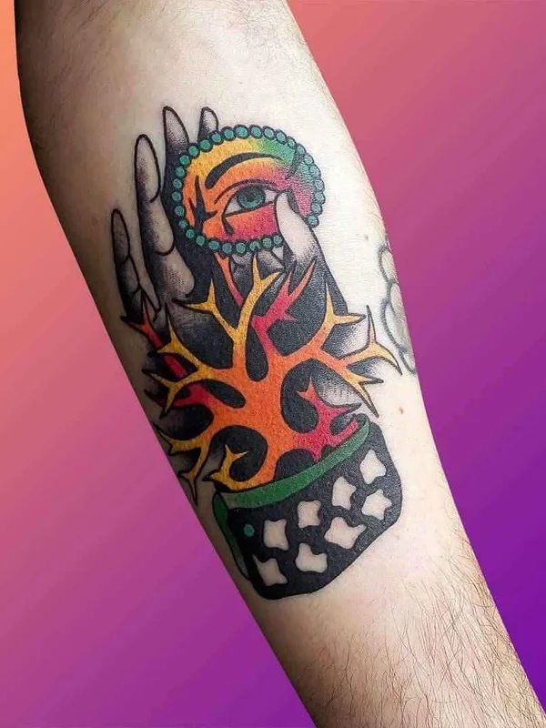 color illustrative tattoo on forearm #13506 | Tattoo Artist Roman Shcherbakov