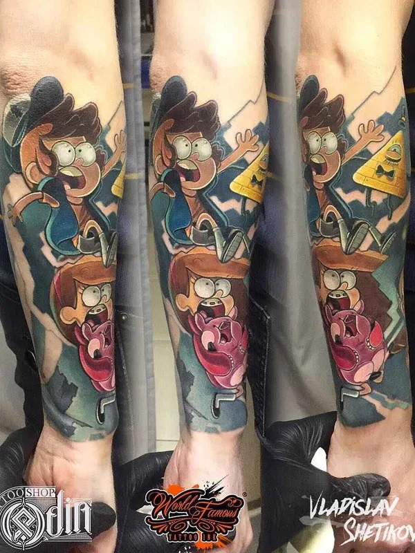 color cartoon tattoo on forearm #15785 | Tattoo Artist Vladislav Shetikov
