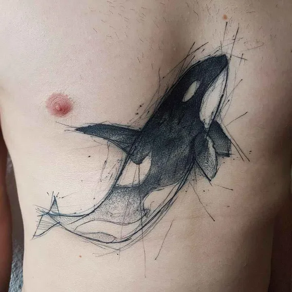 Sketch tattoo by Kamil Mokot in Berlin