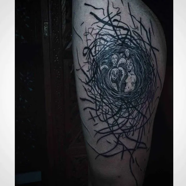 Дотворк tattoo by Noel'le Longhaul (Loone)
