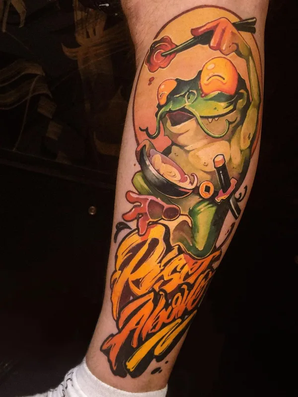 color new school tatouage sur forearm #49035 | Artiste tatoueur Азат Камалетдинов