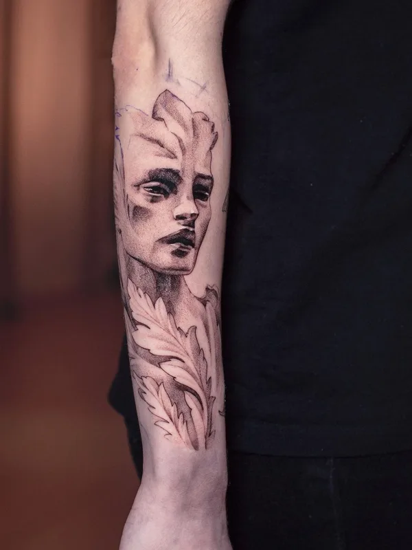 black and grey realism татуировка на forearm #49057 | Тату мастер Вася Чех