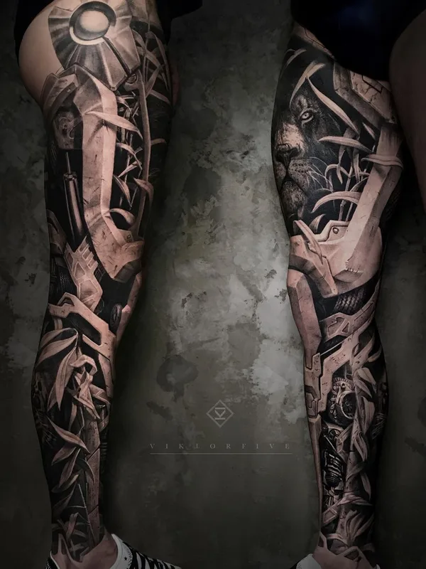 Biomechanical tattoo by Виктор Белый in Краснодар