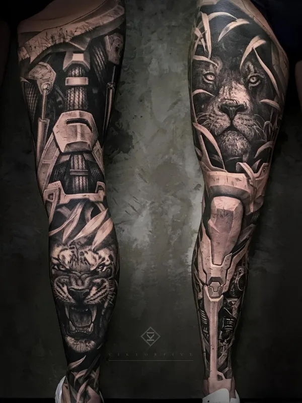 Biomechanical tattoo by Виктор Белый in Краснодар