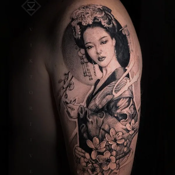 Biomechanical tattoo by Виктор Белый in Краснодар