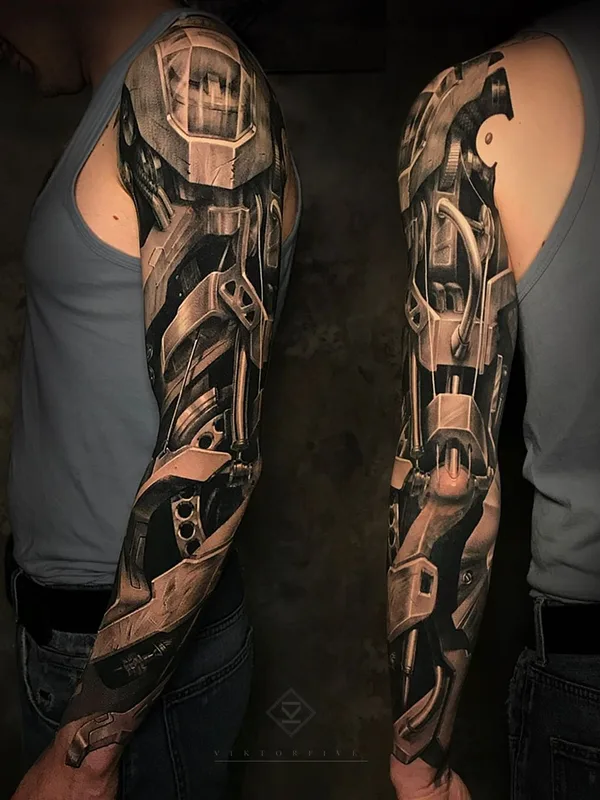 Biomechanical tattoo by Виктор Белый in Краснодар