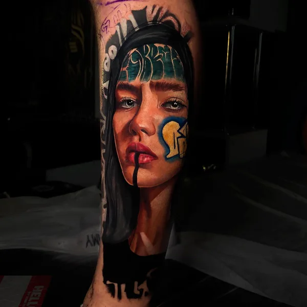 Portrait tattoo by Владимир Цыцов in Краснодар