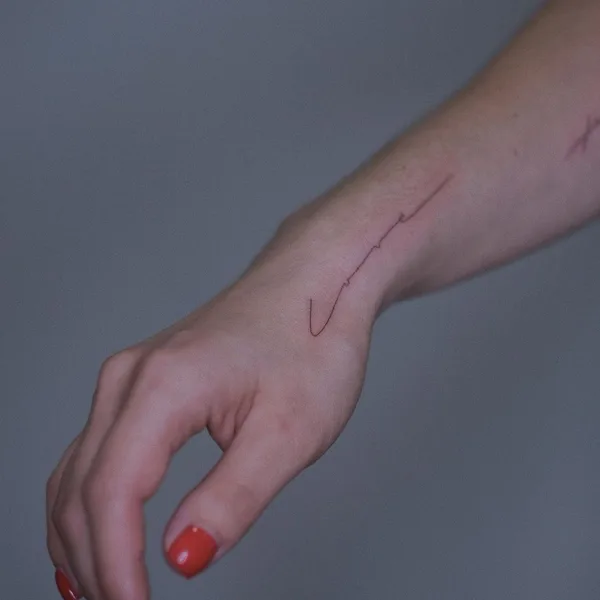 Fine Line tattoo by Диана Ловыгина in Краснодар