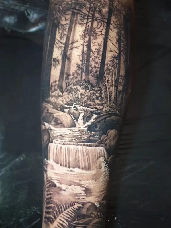 black and grey realism татуировка на forearm #63091 | Тату мастер Bryan Graham Du Rand
