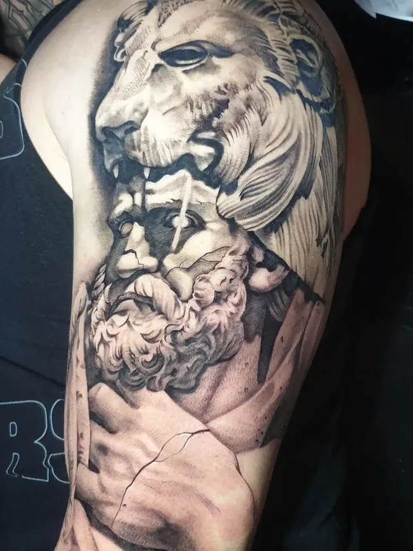 black and grey realism татуировка на upper arm #63098 | Тату мастер Bryan Graham Du Rand