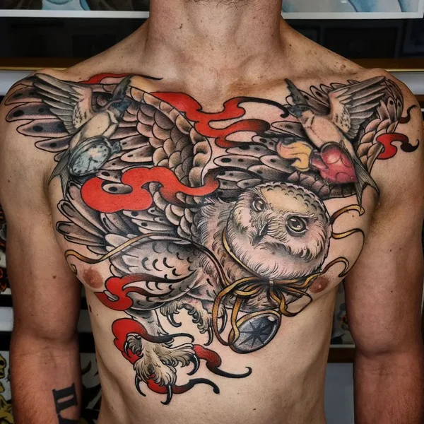 Нео традиционная tattoo by Rocio Todisco in Johannesburg