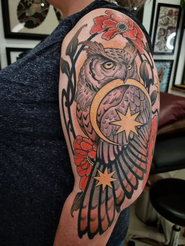 color neo traditional татуировка на upper arm #63130 | Тату мастер Rocio Todisco