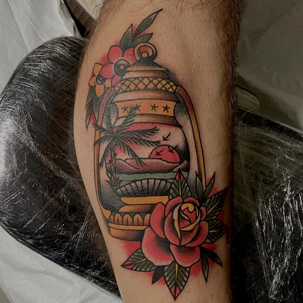 Traditional tattoo by Waldo Del Rocca in Cape Town