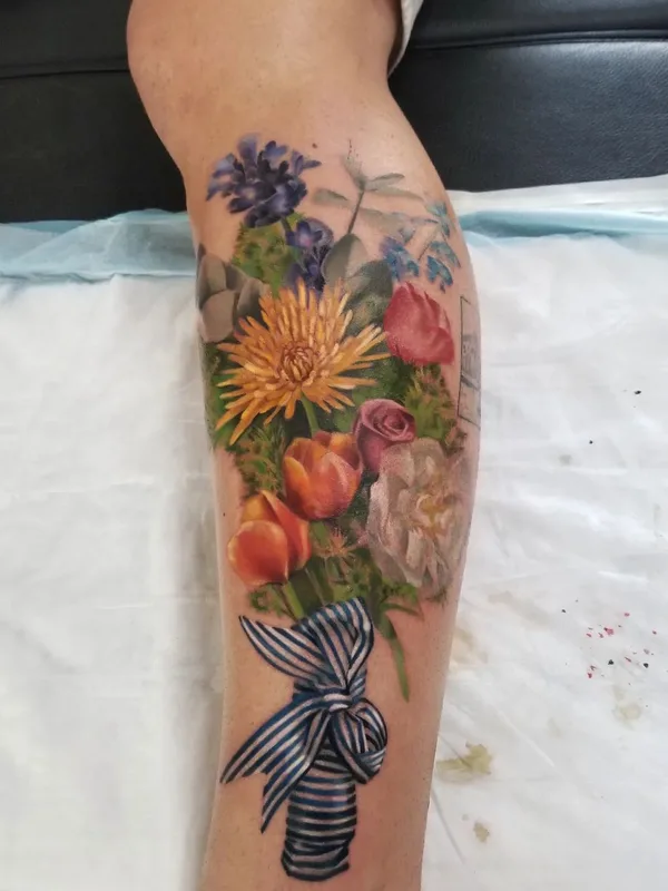 color realism татуировка на calf #63149 | Тату мастер Tanya Taljaard