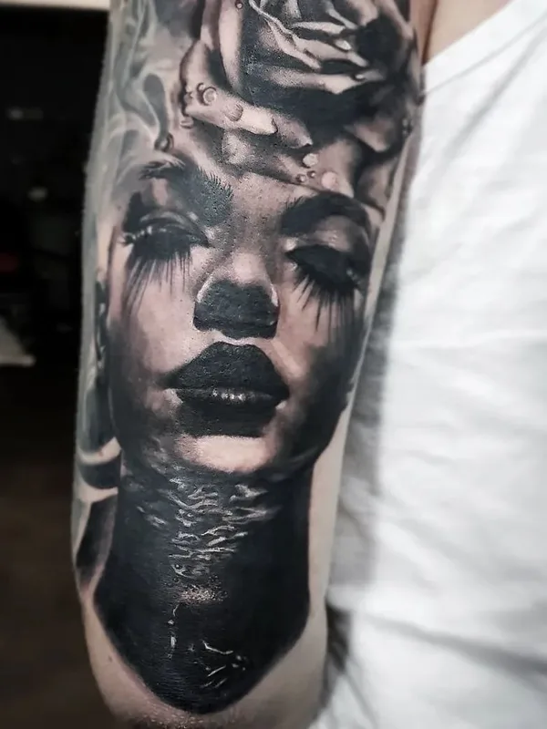 female black and grey black and grey татуировка на forearm #63146 | Тату мастер Tanya Taljaard