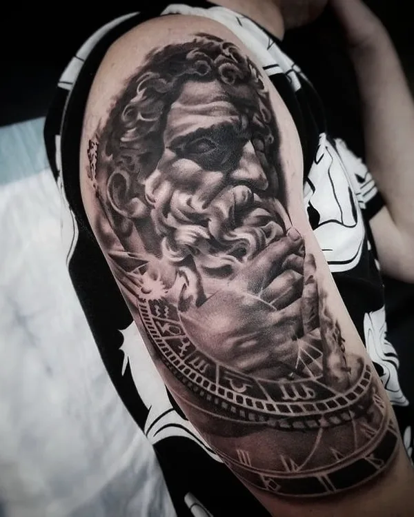 black and grey realism татуировка на upper arm #63147 | Тату мастер Tanya Taljaard