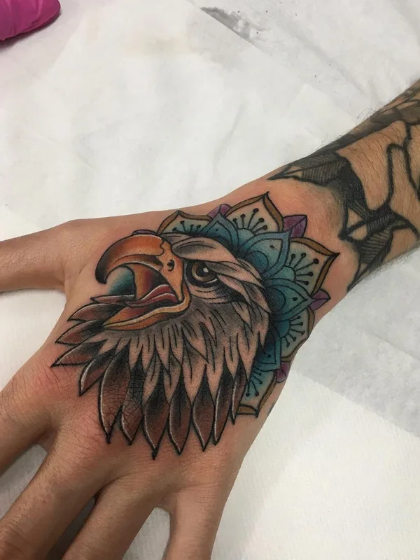 color neo traditional татуировка на hand #63154 | Тату мастер Mercia Maas
