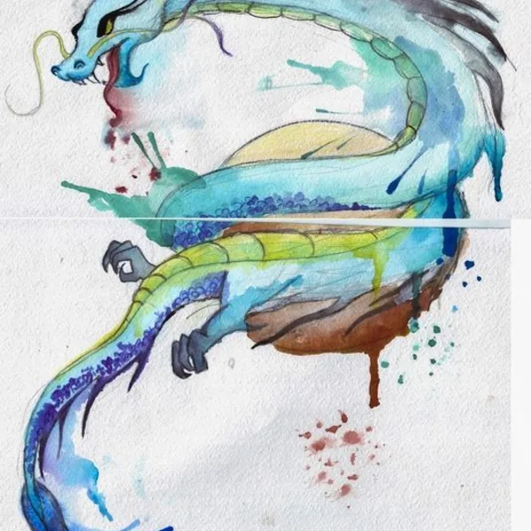 Watercolor tattoo by Ирина Кошман-Петровская in Заславль