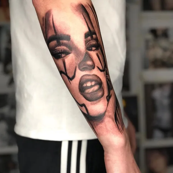 Graphic tattoo by Вовка Это in Тамбов