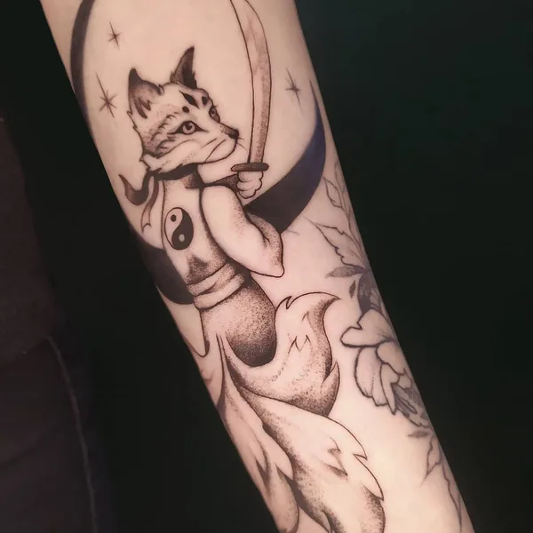 Graphic tattoo by Настя Боженова in Тамбов