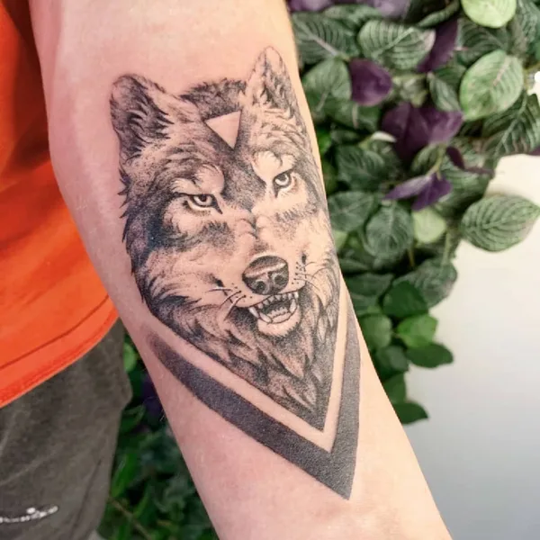 Graphic tattoo by Настя Боженова in Тамбов