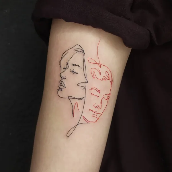 Graphic tattoo by Настя Боженова in Тамбов