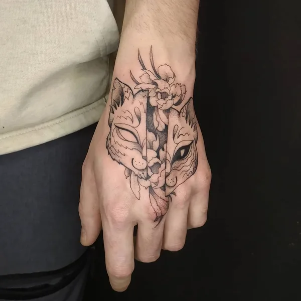 Graphic tattoo by Настя Боженова in Тамбов