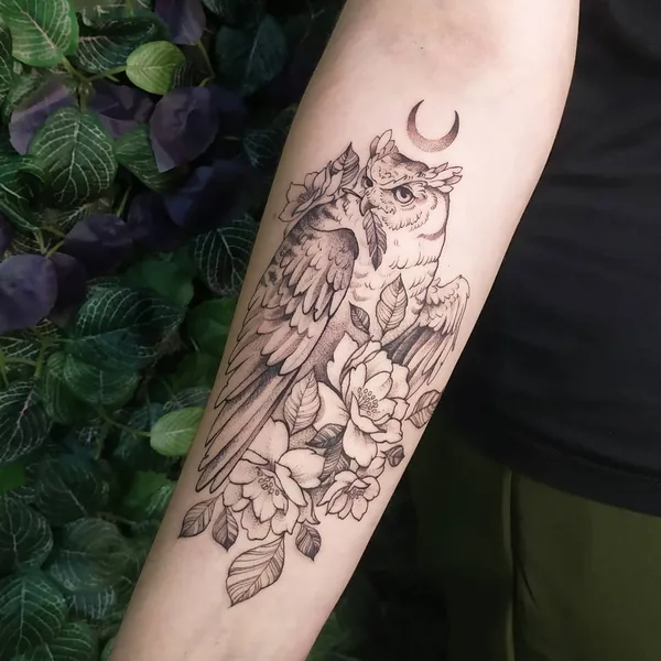 Graphic tattoo by Настя Боженова in Тамбов