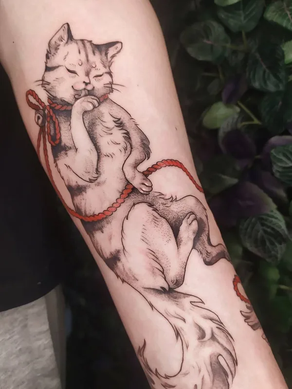 black and grey illustrative Tatuaggio su forearm #52326 | Tatuatore Настя Боженова