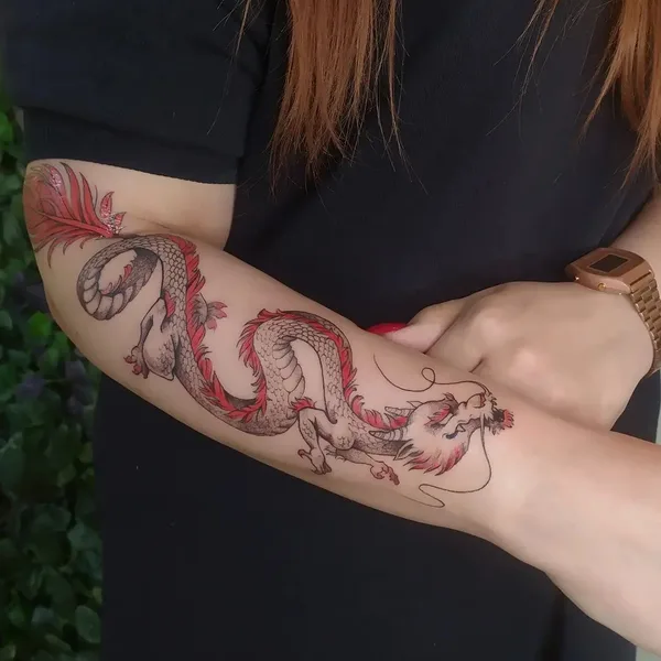 Graphic tattoo by Настя Боженова in Тамбов