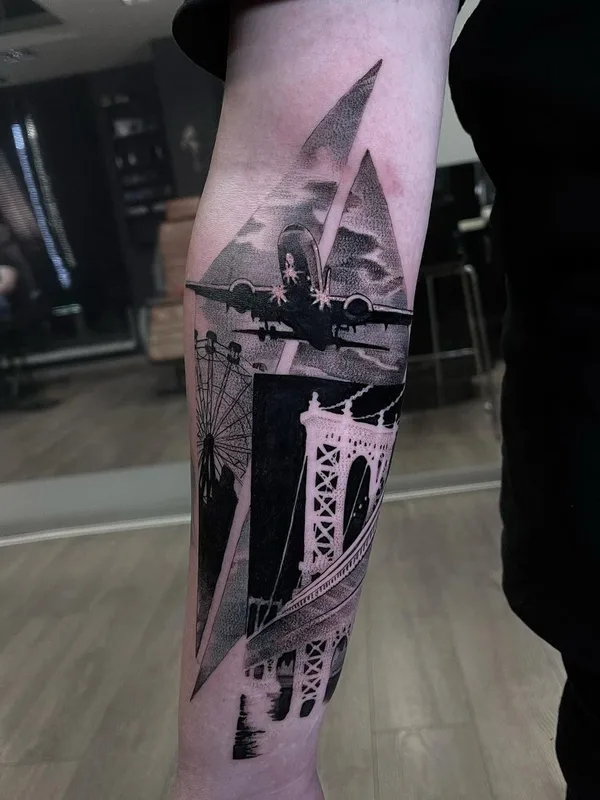 black and grey blackwork татуировка на forearm #52344 | Тату мастер Александр Беляев