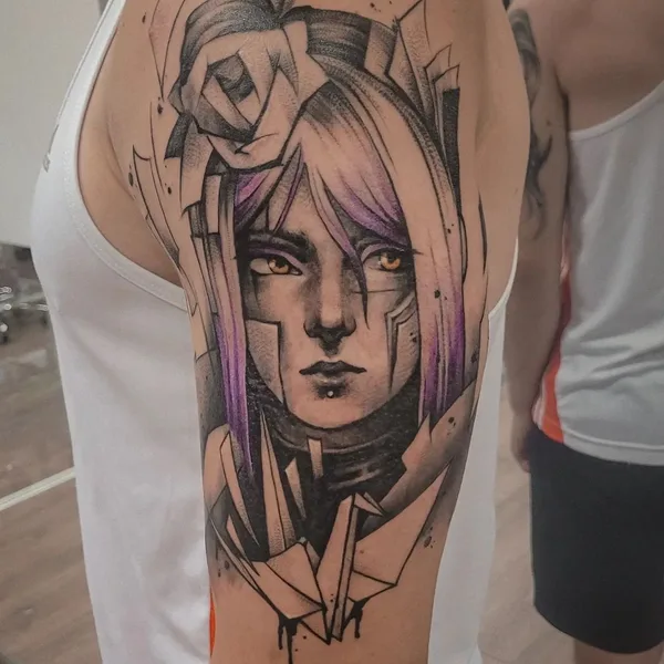 Graphic tattoo by Пушкина Елена in Тамбов