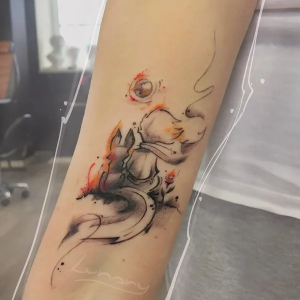 Graphic tattoo by Пушкина Елена in Тамбов