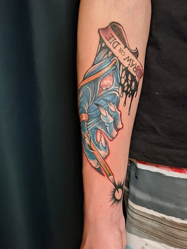 color neo traditional татуировка на forearm #52387 | Тату мастер Дмитрий Филимоненко