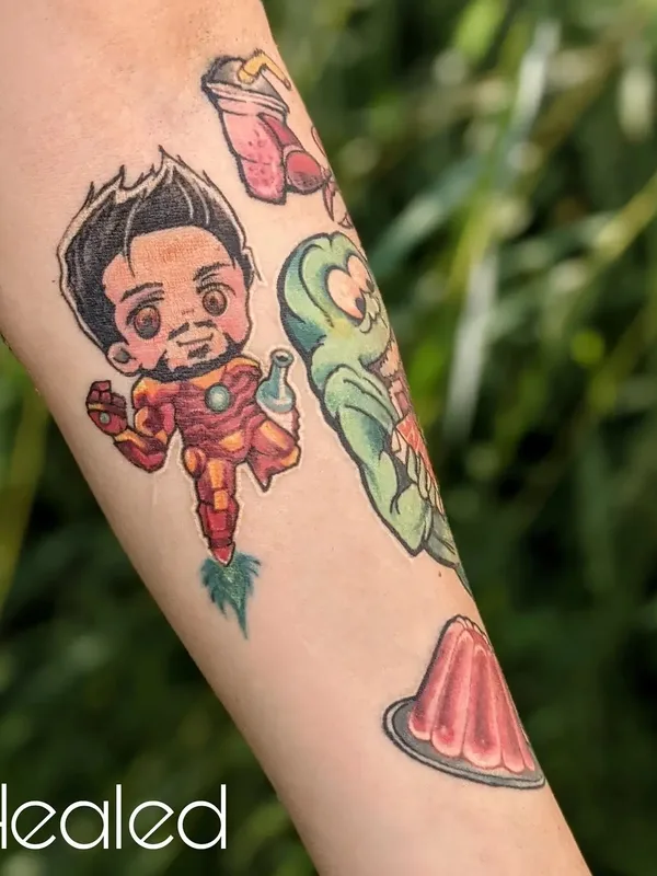 color cartoon татуировка на forearm #52391 | Тату мастер Дмитрий Филимоненко