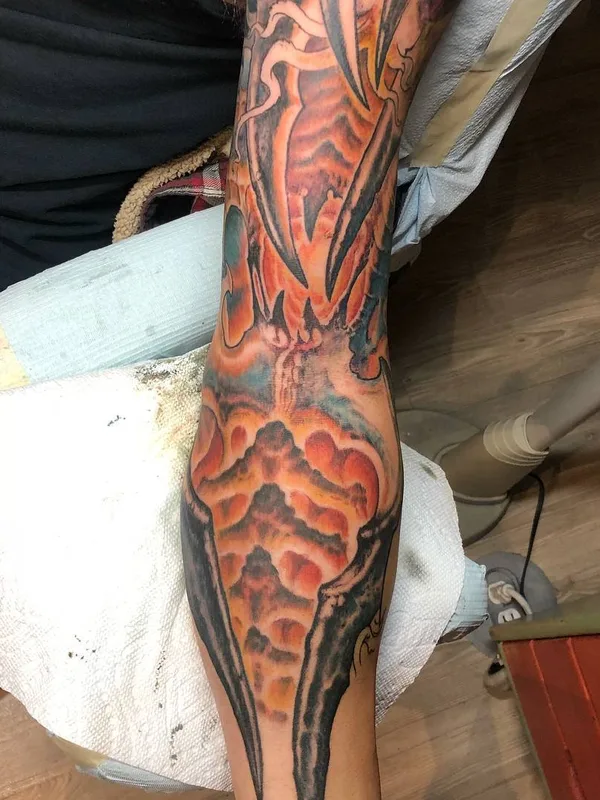 color abstract tattoo on forearm #29214 | Tattoo Artist Guy Aitchison