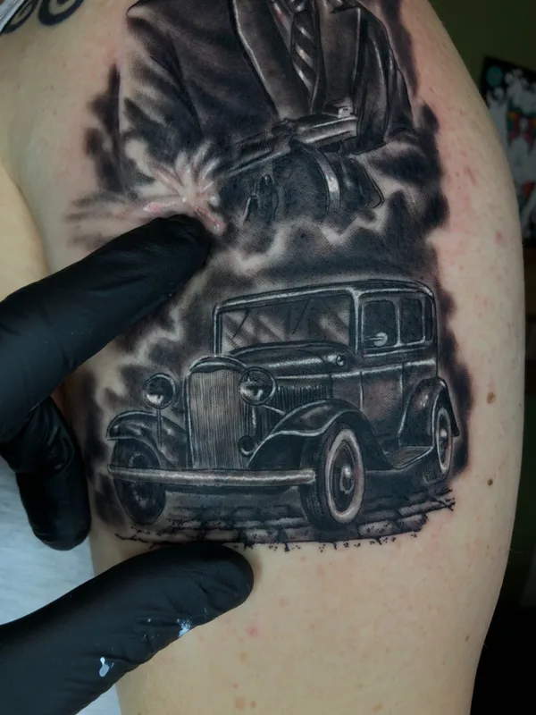 black and grey black and grey татуировка на upper arm #53311 | Тату мастер Guillermo Inksoul