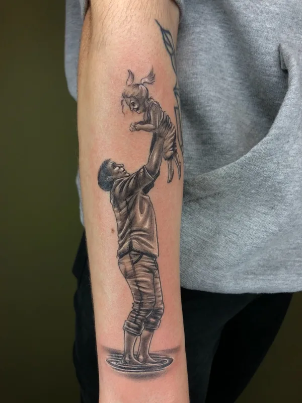black and grey realism татуировка на forearm #53312 | Тату мастер Guillermo Inksoul