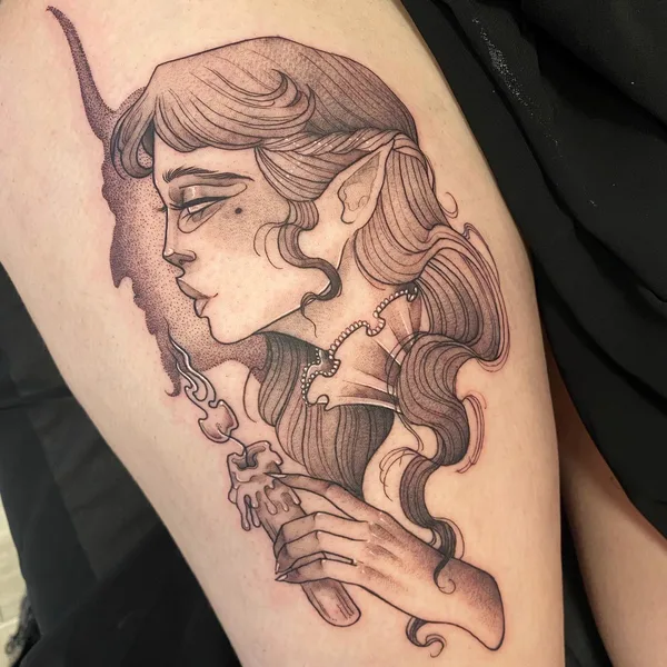 Graphic tattoo by Skunkzzy in Alicante