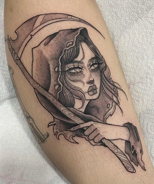 female black and grey blackwork татуировка на forearm #65453 | Тату мастер Skunkzzy