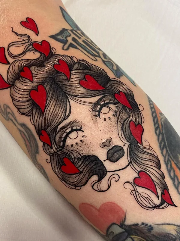 female color illustrative татуировка на forearm #65462 | Тату мастер Skunkzzy