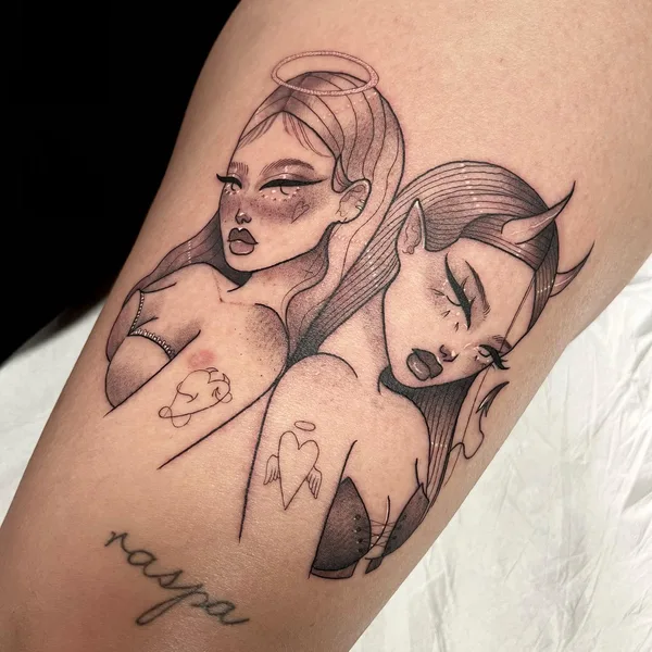 Graphic tattoo by Skunkzzy in Alicante