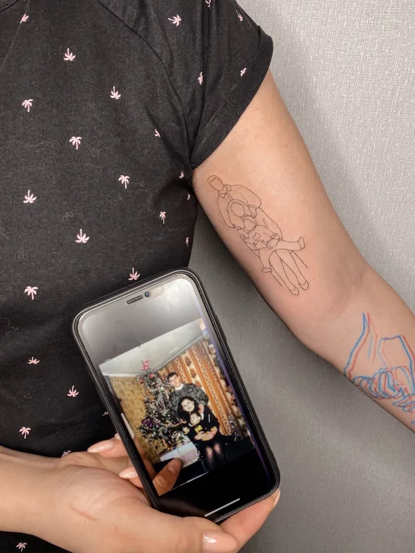 female black linework татуировка на forearm #69791 | Тату мастер Ли Куприна